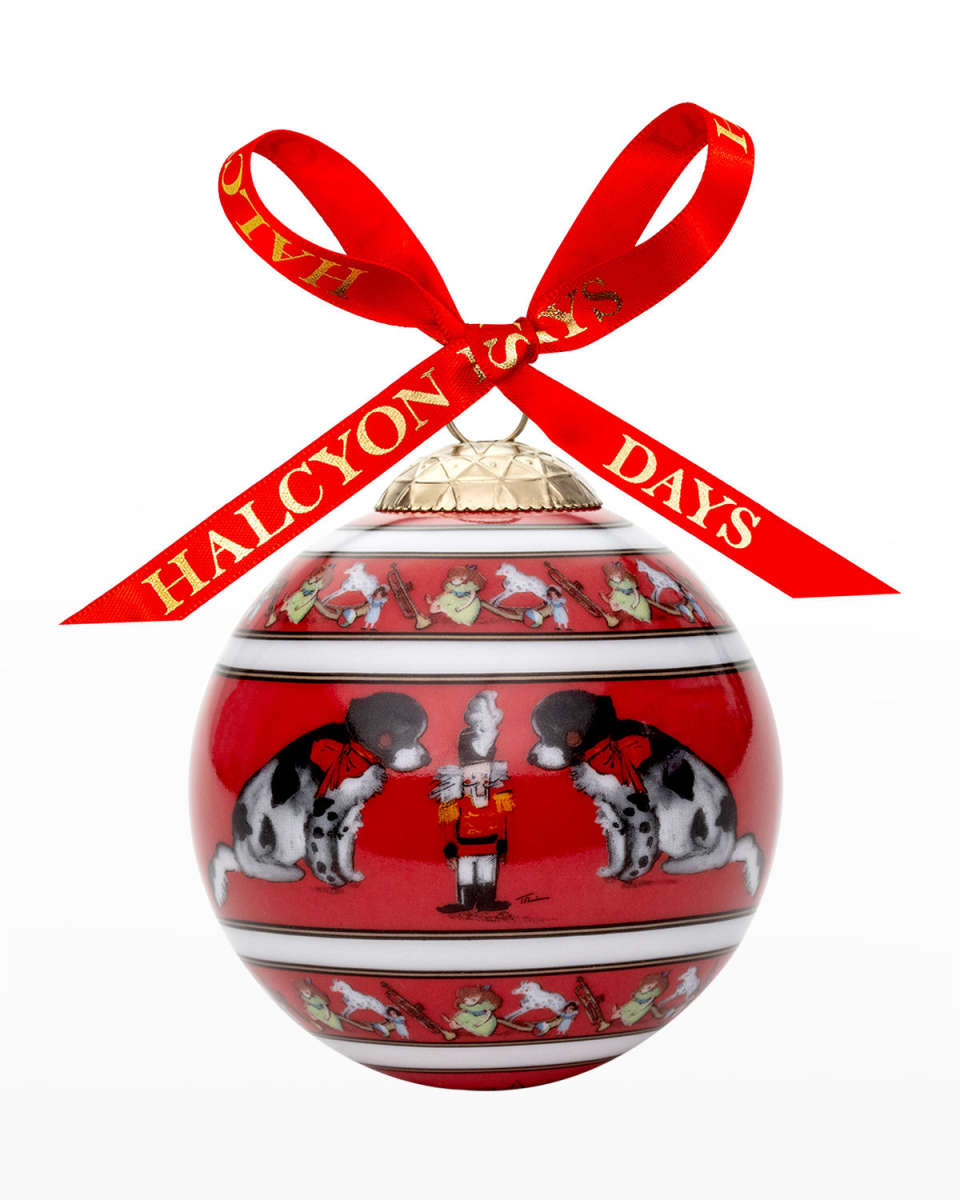 Spotty Dog & Nutcracker Bauble Christmas Ornament